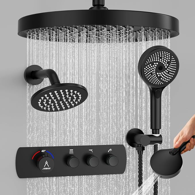 Shower System Brass Thermostatic Shower Faucet Set by JQBQS