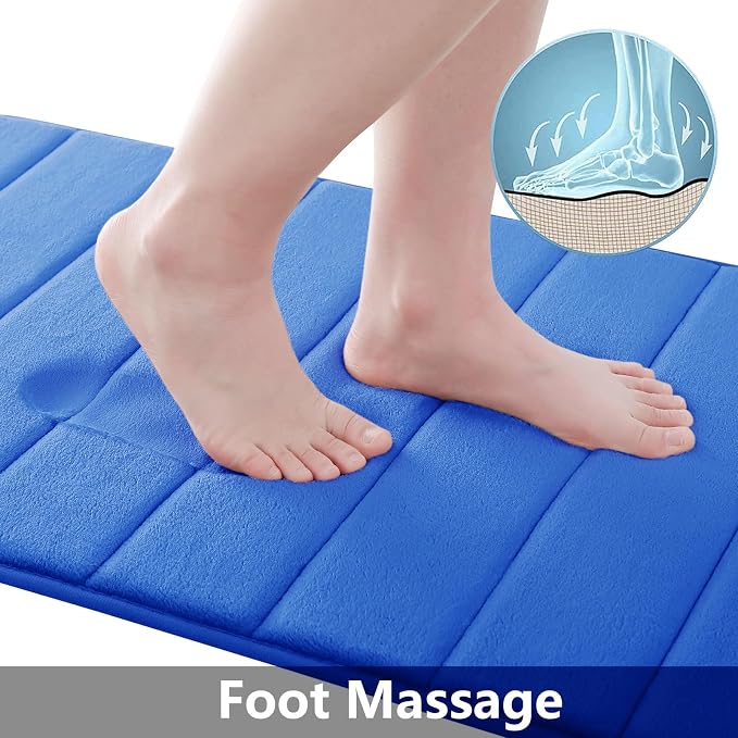Buganda Memory Foam Bath Mat, Ultra Soft and Non-Slip Bathroom Rugs, Water - Image 2