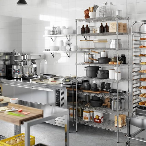 18" Deep x 36" Wide x 86" Height Wire Shelving Kit | 8-Tier | NSF Commercial - Image 2