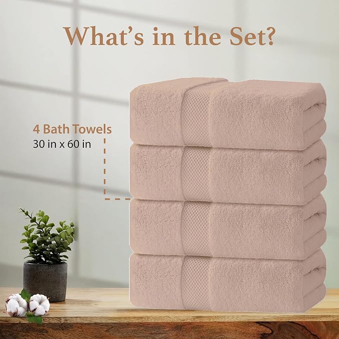 100% Cotton Bath Towels, Luxury 700 GSM Bath Towel, Highly Absorbent Bathroom - Image 2