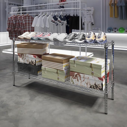14" Deep x 54" Wide x 27" Height Wire Shelving Kit | 2-Tier | NSF Commercial - Image 2