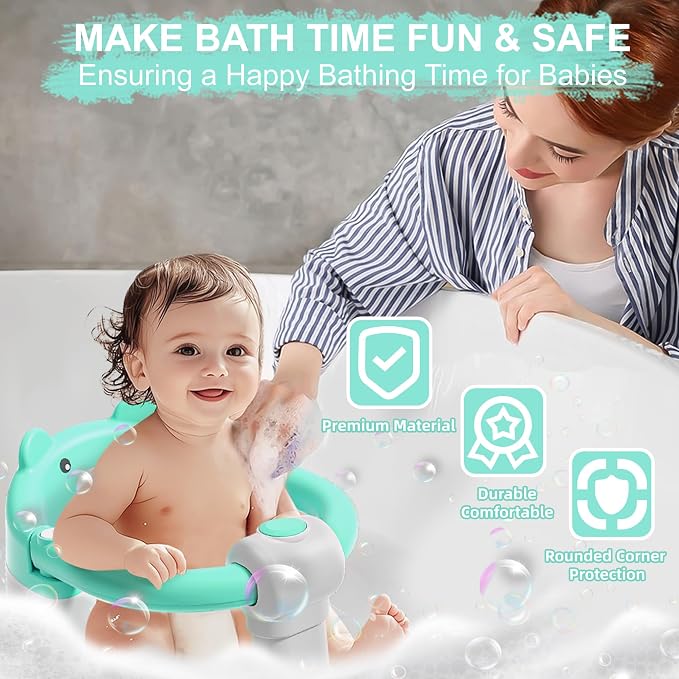 Baby Bath Seats for Babies 6 Months & Up, Infant Bath Chair for Newborn Sitting - Image 4