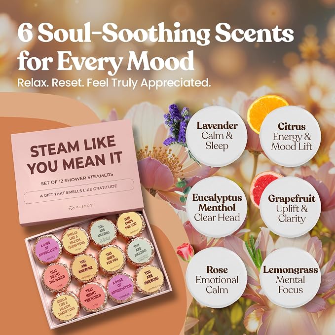 MESMOS 12 Assorted Shower Steamers Aromatherapy, Thank You Christmas Gifts - Image 2