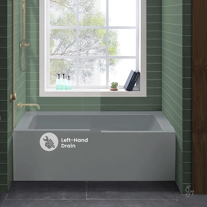 Voltaire 60" x 32" Left-Hand Drain Alcove Bathtub - Image 3
