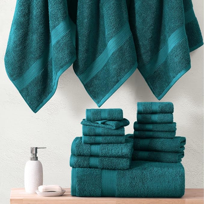 LANE LINEN 100% Cotton Bathroom Towels Set - Image 7