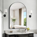 Arched Bathroom Mirror, Wall Mounted Mirror, Living Room, Hanging or Leaning by GLASHOM
