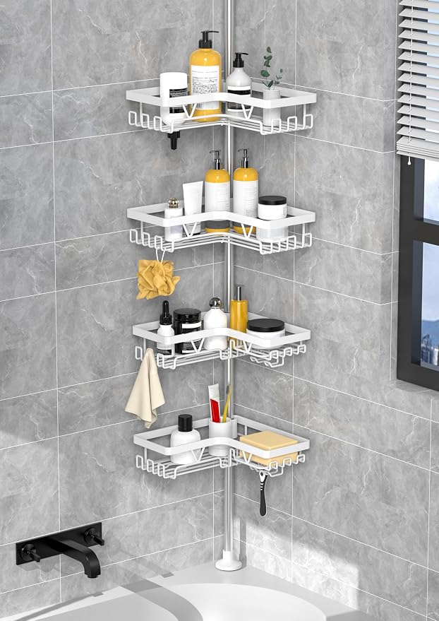 KEGII Corner Shower Caddy Tension Pole by KEGII