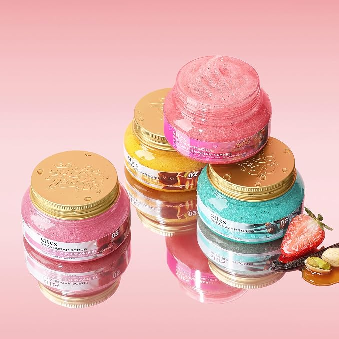 Sttes Shea Sugar Body Scrub 02 – Pistachio & Salted Caramel Scent Shower - Image 6