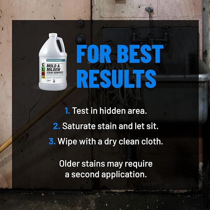 CLR PRO Heavy Duty Bleach-Free Mold and Mildew Stain Remover, 1 Gallon Bottle - Image 6