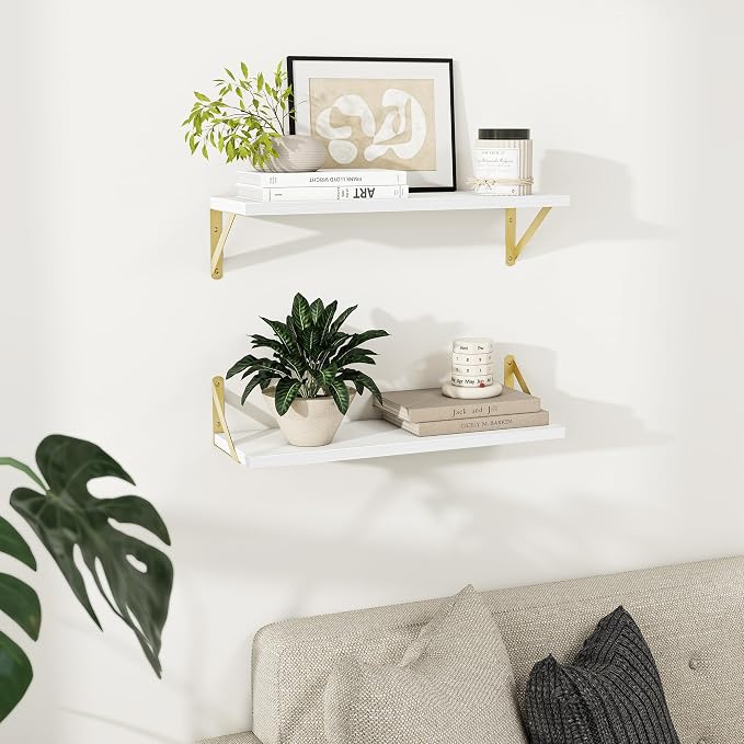 Deep Floating Shelves for Wall, 24W x 8D Wall Mounted Shelves Set of 2 - Image 8