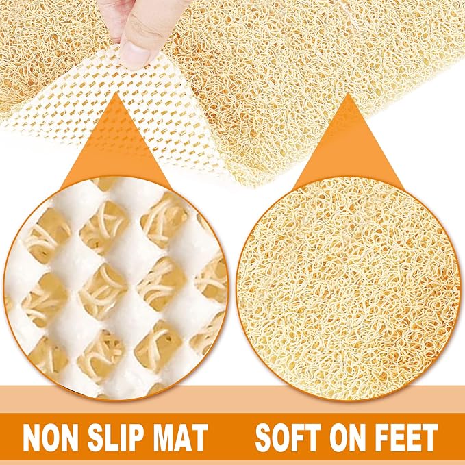 Shower Mats Non Slip for Elderly, 24x32’’Lager Loofah Bath Mats for Shower - Image 4