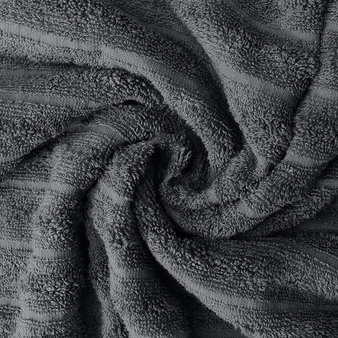 DAN RIVER Pack of 2 Bath Sheet 35x70 Inches, Extra Large Ribbed Gray Bath - Image 7