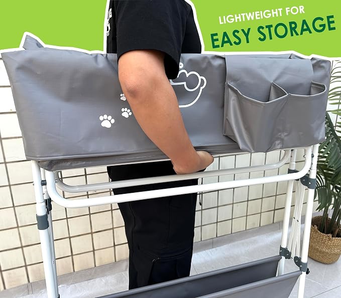 Elevated Dog Bathtub, Portable Dog Washing Station - Image 5