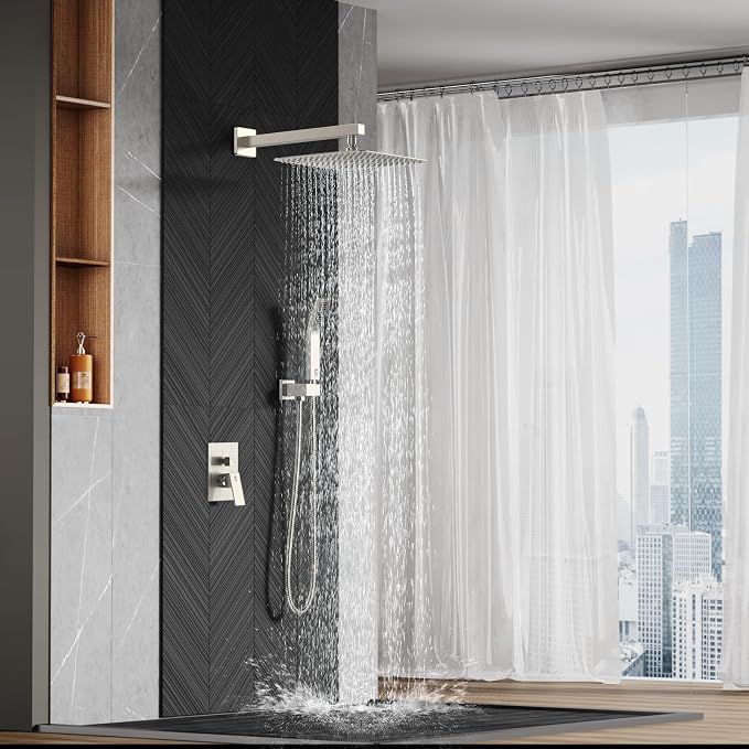 SR SUN RISE Shower Faucet Set Bathroom Square Rain Shower Head - Image 8
