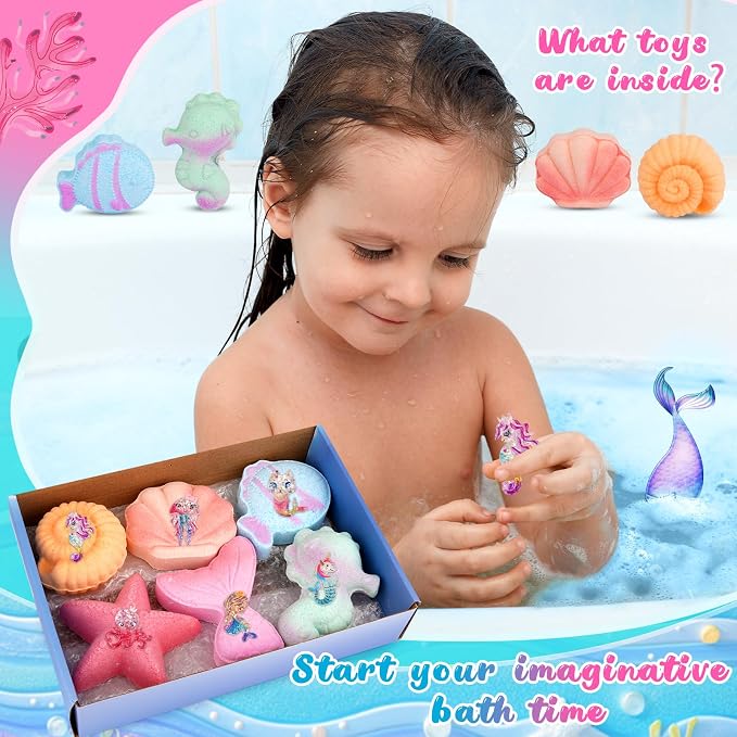 Mermaid Bath Bombs for Girls Kids - Image 5