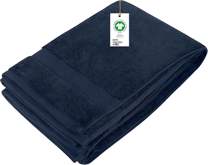 Delara 100% Organic Cotton Towels 650 GSM Plush Feather Touch Quick Dry Bath by Delara