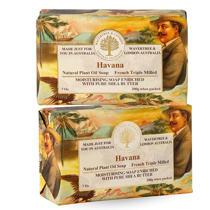 Wavertree & London Havana Scented Natural Soap, 7oz Moisturizing French Triple by AustralianNaturalSoap