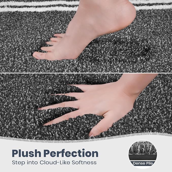PURRUGS Bathroom Rug Non-Slip Machine Washable 30" x 60", Super Absorbent and - Image 3
