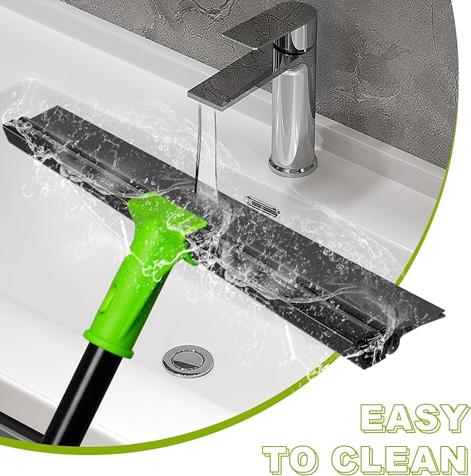 Rubber Floor Squeegee with 24” Heavy Duty Silicone Rubber Scraper Head and 60” - Image 5