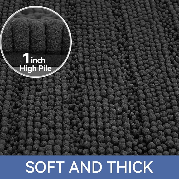 Bcoimo 36"×24" Chenille Bath Mat – Non-Slip - Image 3