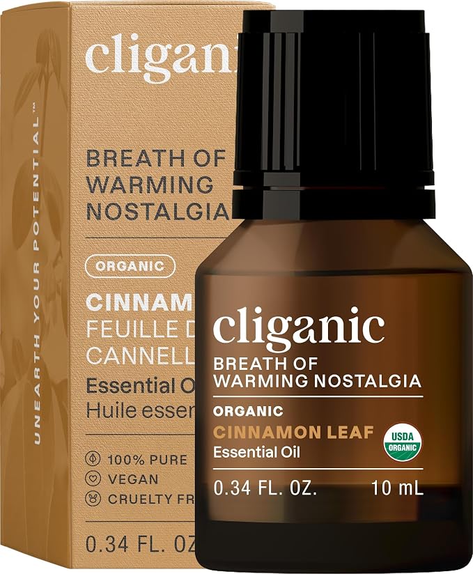 Cliganic Organic Cinnamon Leaf Essential Oil, 100% Pure Natural by Cliganic
