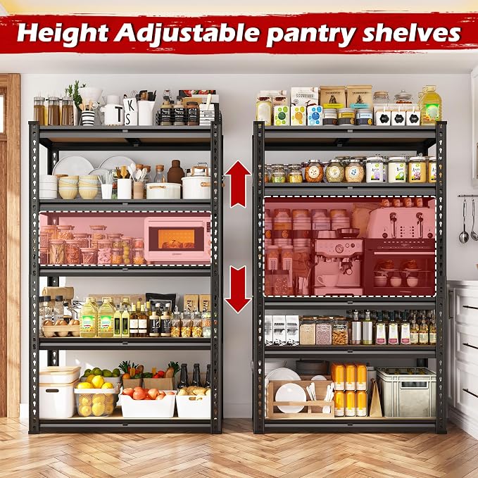 REIBII Storage Shelves 5 Tier Garage Shelving Heavy Duty Metal Shelving 2020LBS - Image 4