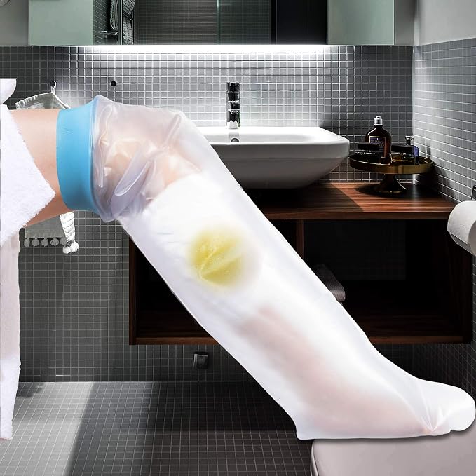 Asunby Waterproof Cast Covers for Shower Leg Adult Full long leg Protection to - Image 7