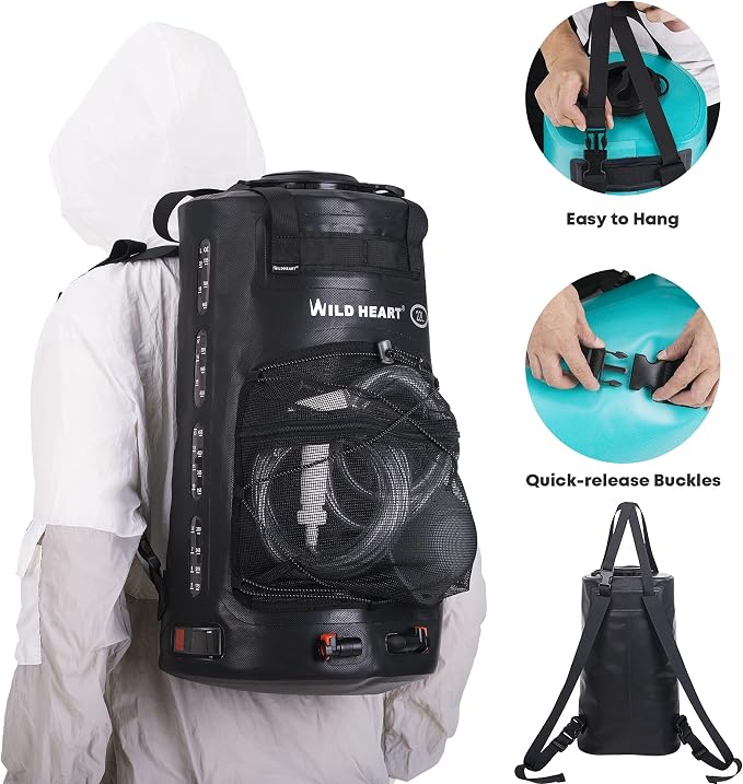WILD HEART Camping Shower 22L/ 12L Portable Shower - Image 5