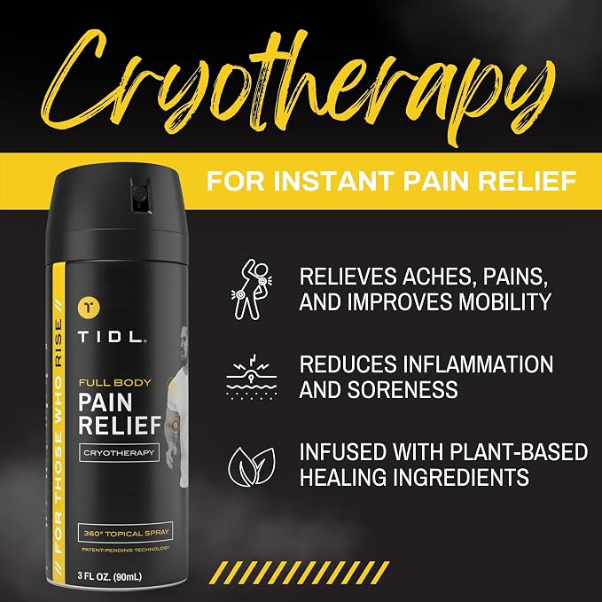 TIDL Cryotherapy Pain Relief Spray, 3 Oz Targeted Neck Pain, Joint & Muscle - Image 2