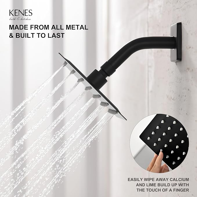 KENES Tub Shower Faucet Set Complete, Matte Black Tub and Shower Trim Kit - Image 5