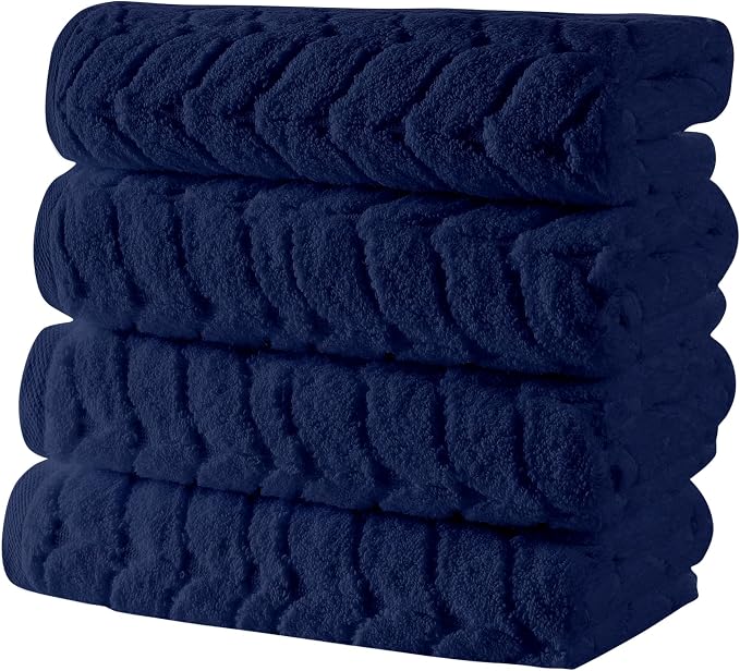 BAGNO MILANO Turkish Bath Towels, Soft Plush Jacquard Luxury Bath Towels - Image 4