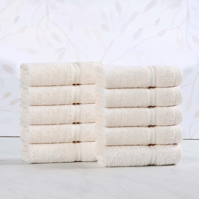 Superior Egyptian Cotton 10-Piece Face Towel Set, Small Towels - Image 2