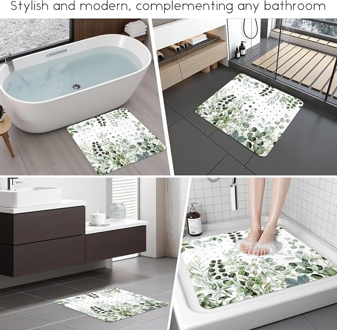 Bathtub Mat Non Slip, Sage Square Bath tub Mat Shower Floor Mat - Image 6