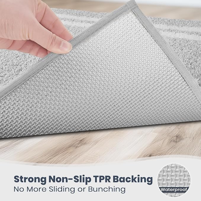 PURRUGS Bathroom Rug Non-Slip Machine Washable 20" x 30", Super Absorbent and - Image 4