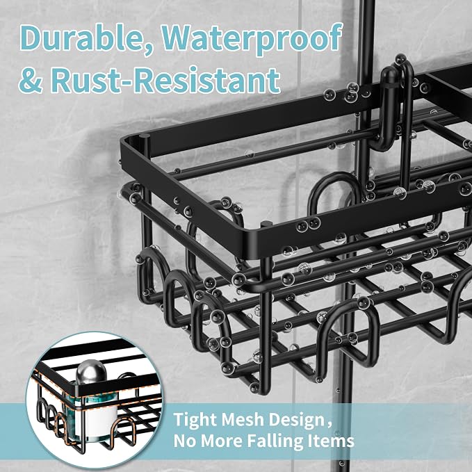 KEGII Shower Caddy Hanging for Handheld Showerheads, Rustproof Hanging Shower - Image 4