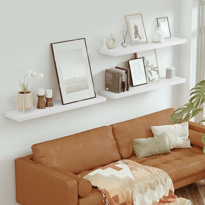 Vivelove Single Floating Shelves 48 Inches, 48 x 10 inch Deep x 1.8 in Thick - Image 5