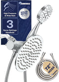 HammerHead Showers Dual Shower Head Combo, 8-Inch Rainfall & 3-Flow Handheld by HammerHeadShowers