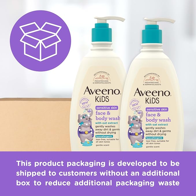Aveeno Kids Sensitive Skin Face and Body Wash - Image 5