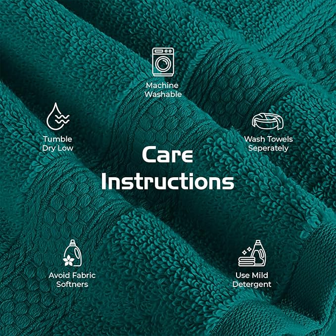RIVERSIDE 12 Pack Premium 100% Cotton Face Washcloths, 550 GSM, 12 x 12 Inches - Image 6