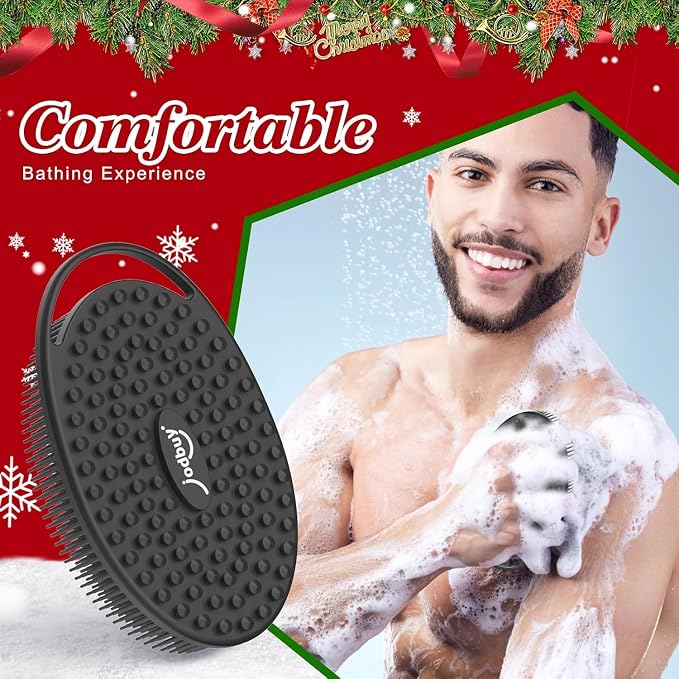 2 Packs Silicone Body Scrubber, Food-Grade Body Scrubber - Image 5