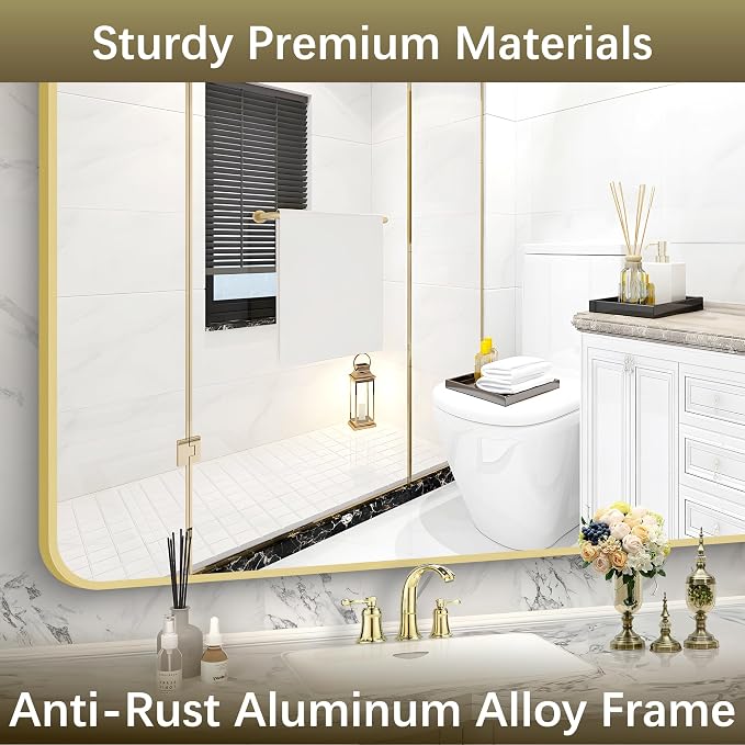Arched Bathroom Mirror, Wall Mounted Mirror, Living Room, Vertically Hanging - Image 5