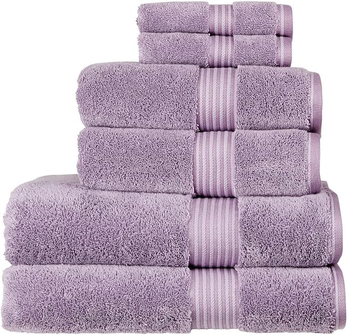 Christy Supreme Hygro 6 Piece Towel Set | Lavender | 100% Luxury Supima Cotton by Christy