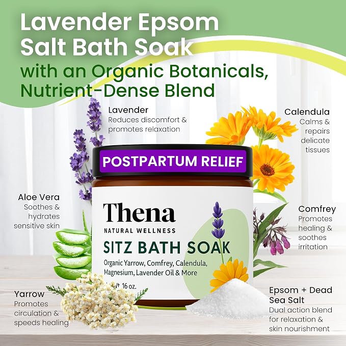 Best Organic Sitz Bath Soak Postpartum Care & Post Partum Essentials, Natural - Image 7