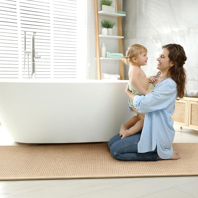 GRANNY SAYS Beige Bathroom Rugs, Absorbent Bath Mats - Image 4