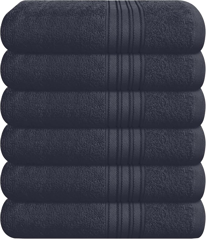 BOUTIQUO Ultra Soft Cotton 6 -Piece Hand Towel Set 16x24 Inch, Spa & General by BOUTIQUO