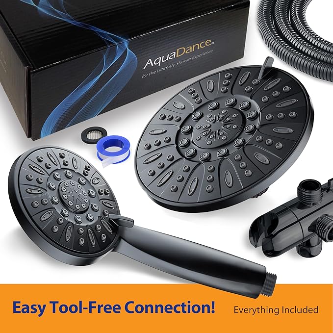 AquaDance 7" Premium High Pressure 3-Way Rainfall Combo - Image 6