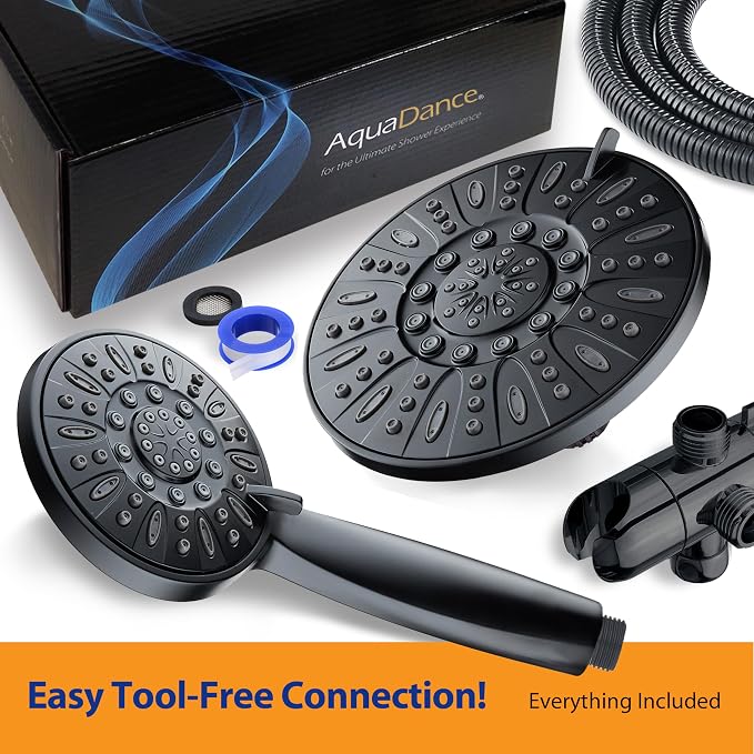 AquaDance 7" Premium High Pressure 3-Way Rainfall Combo Combines The Best of - Image 6