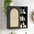 Rattan Bathroom Wall Cabinet, Boho Medicine Wall Cabinets by FiveWillowise