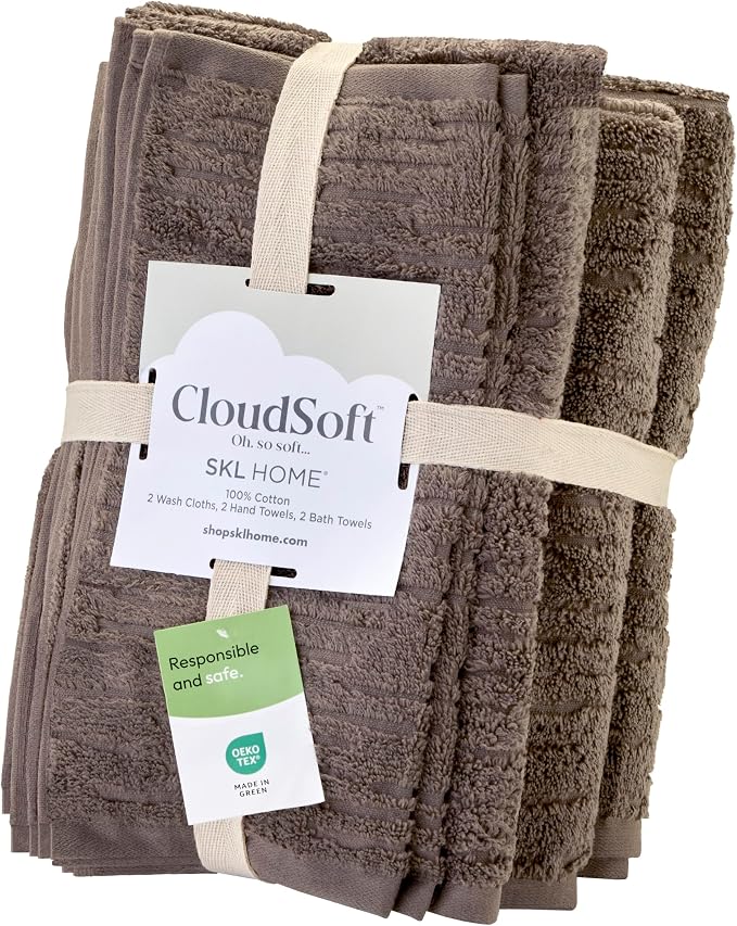 SKL Home CloudSoft Cotton Luxury 6 Pc Towel Set - Image 7
