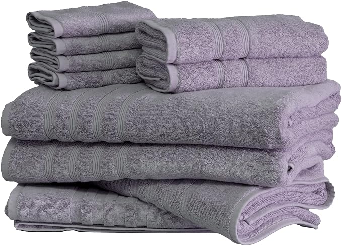 Mosobam Luxury Turkish 10pc XL Deluxe Bath Bundle Body Hand Face Towel and Mat by Mosobam